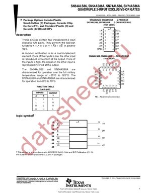 SN74AS86ADR datasheet  